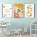 Kids Room Educational Nursery Frames Set of 3