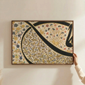 Gold Black Abstract Wall Frame, Ottoman Tughra Islamic Calligraphy, Sultan Suleiman Loop frame