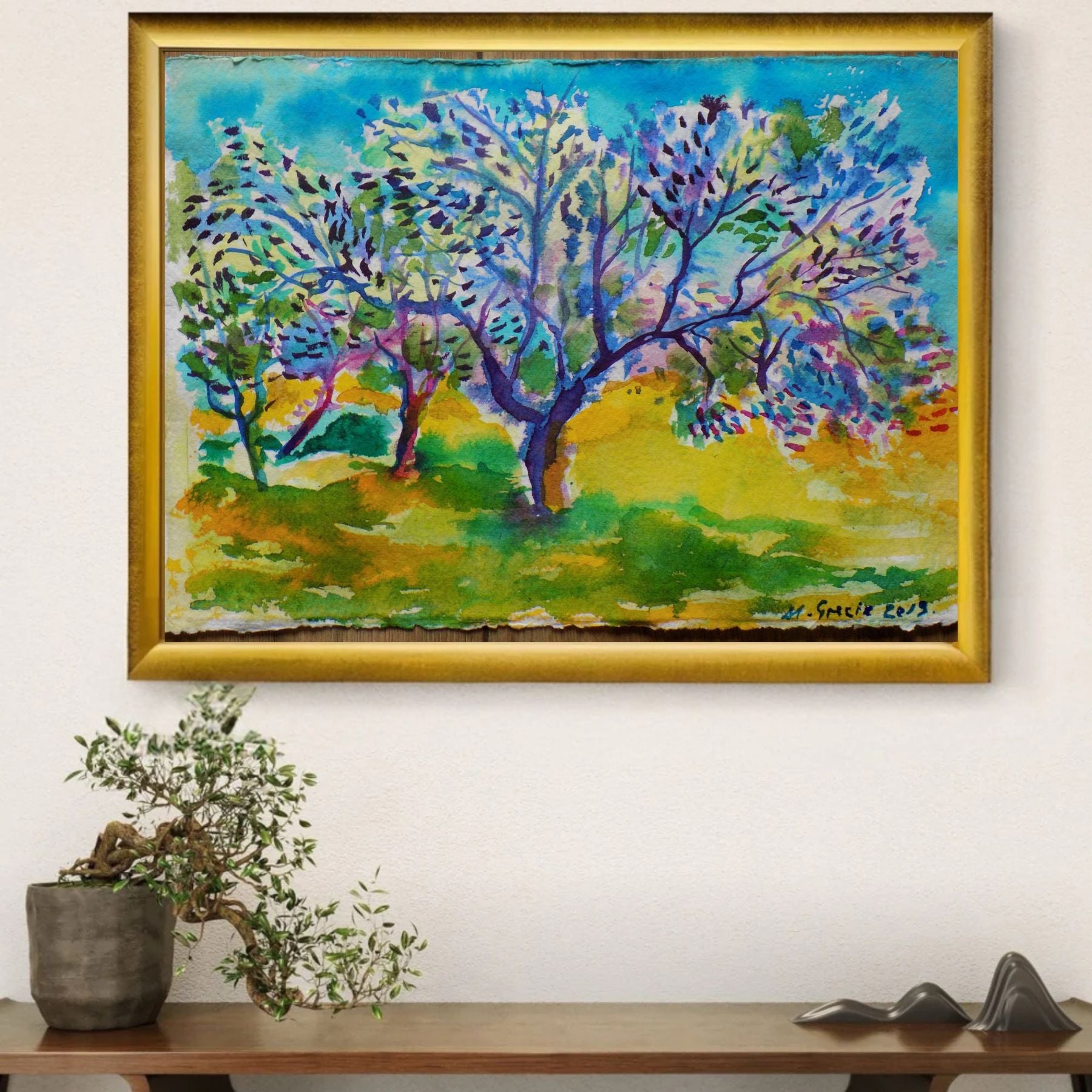 Pastel colors tree Frame