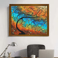 Mix colors Tree scenery Frame