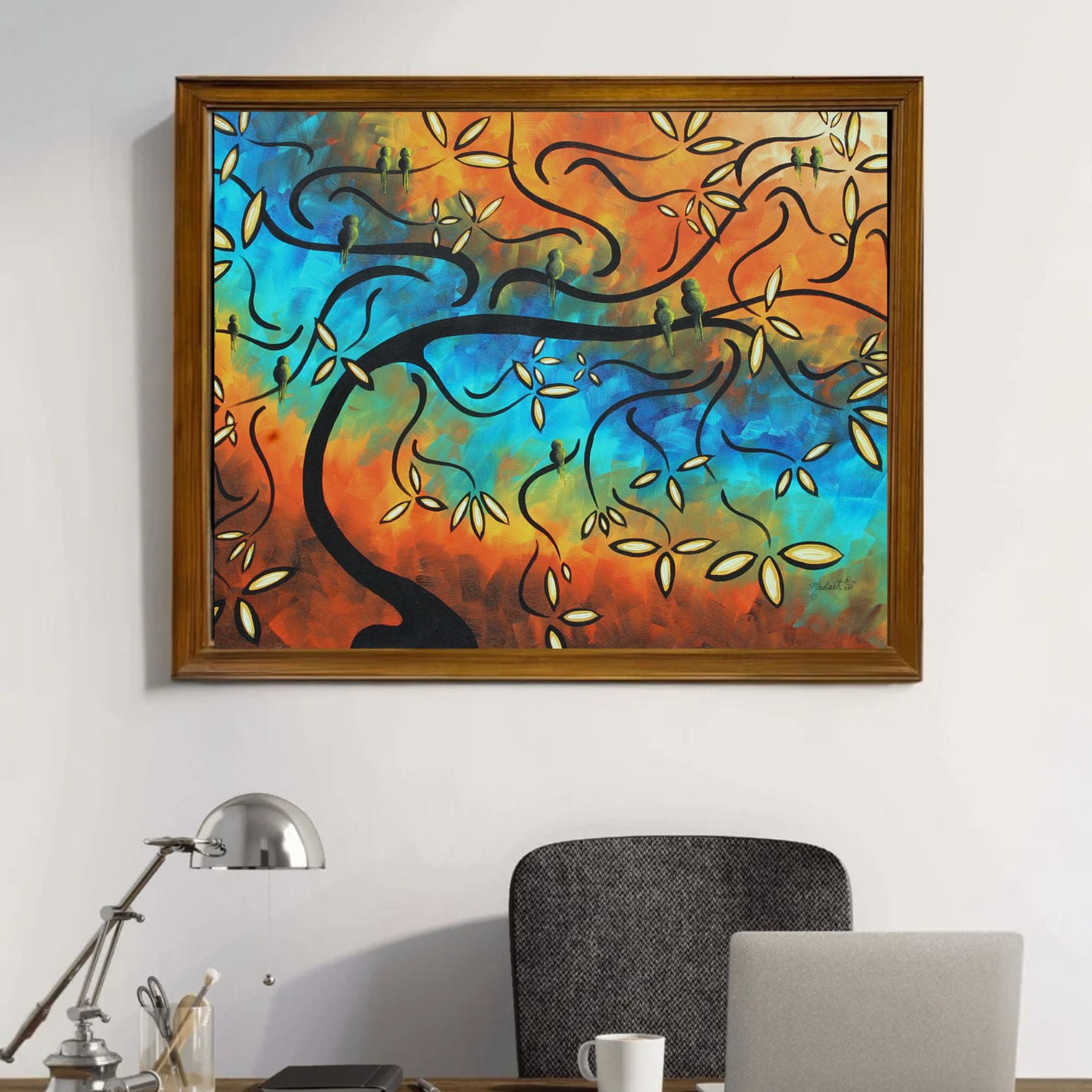 Mix colors Tree scenery Frame