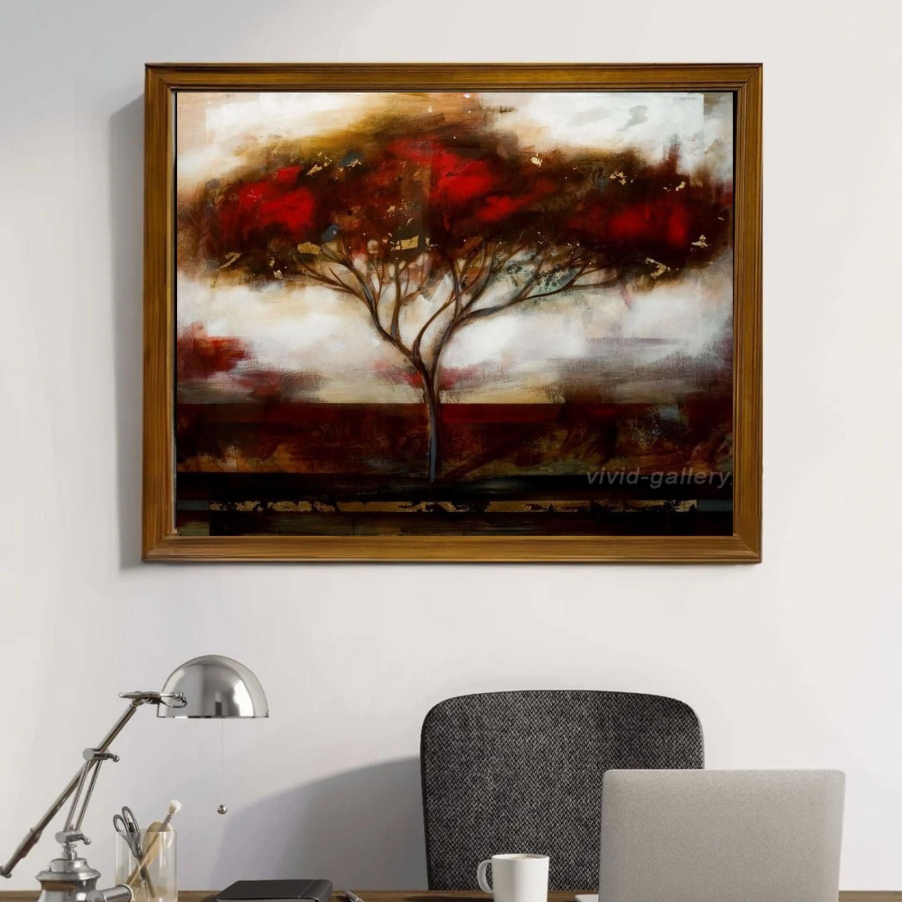 Tree Watercolor look scenery Frame