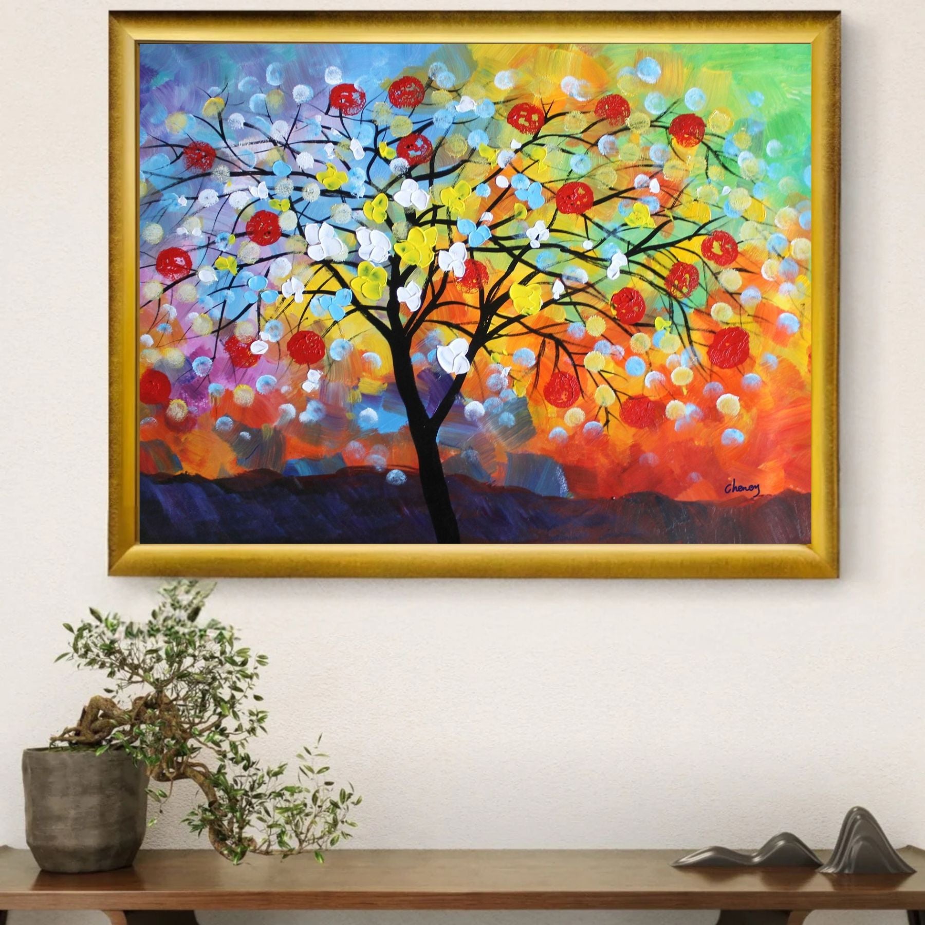 Colorful Watercolor look scenery Frame