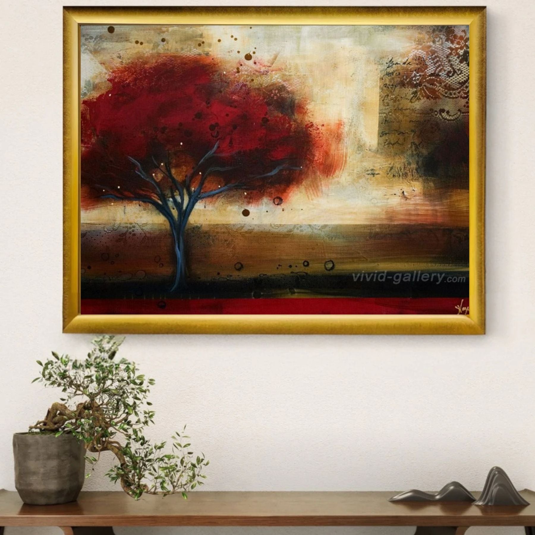 Tree Watercolor look scenery Frame