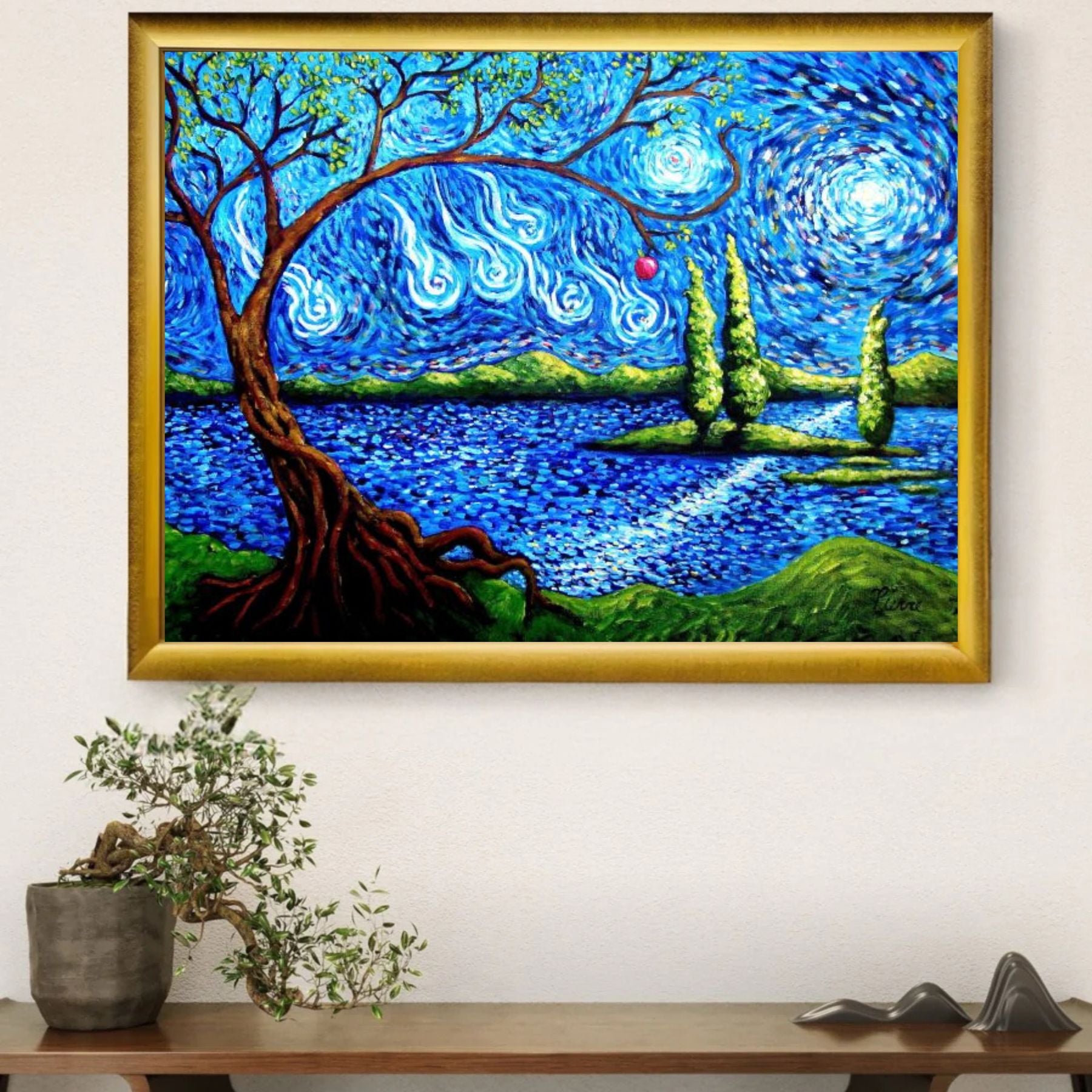 Van Gogh Blue scenery Frame