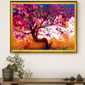 Abstract Pink tree scenery Frame