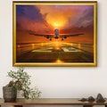 Airplane Evening sky scenery Frame
