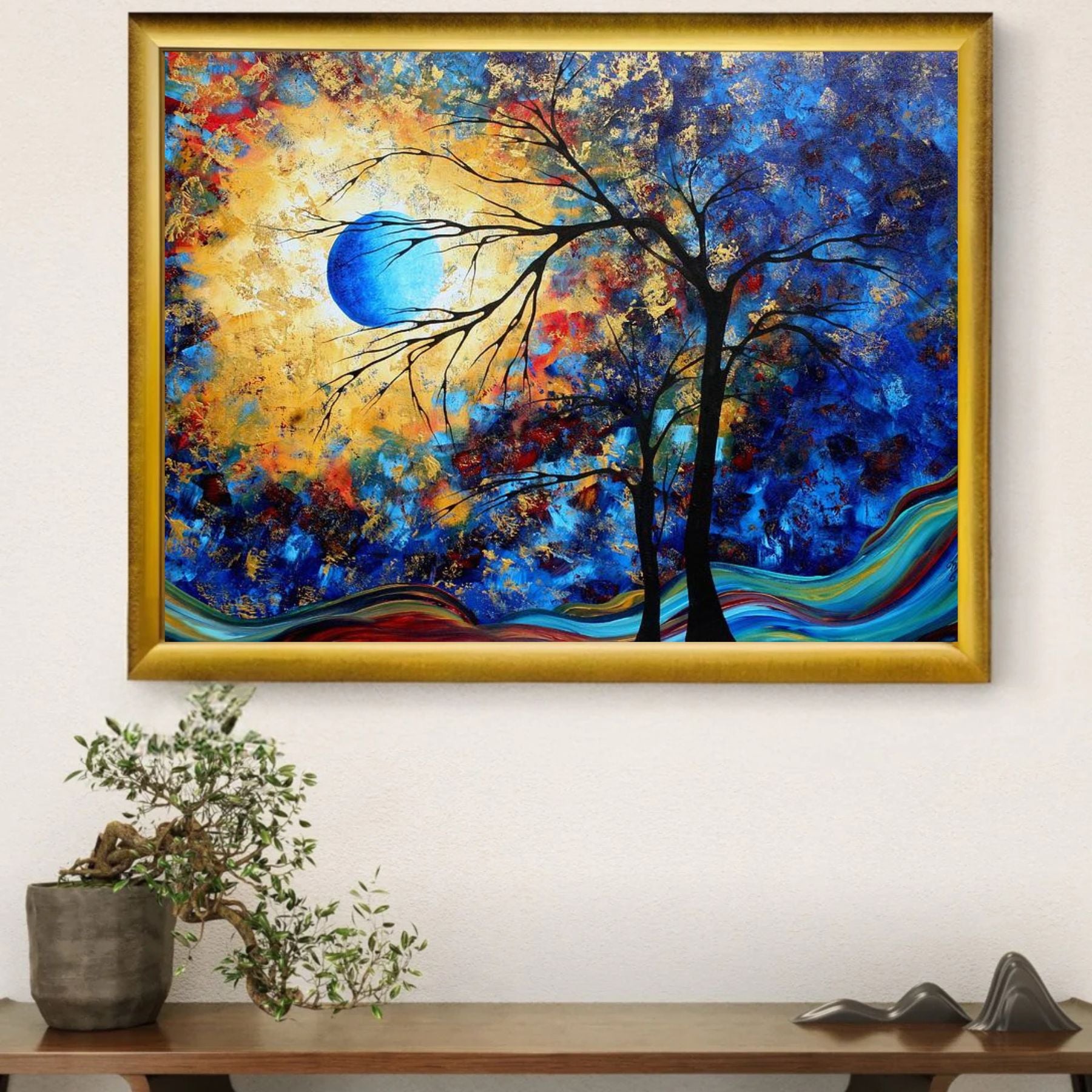 Blue Night sky scenery Frame