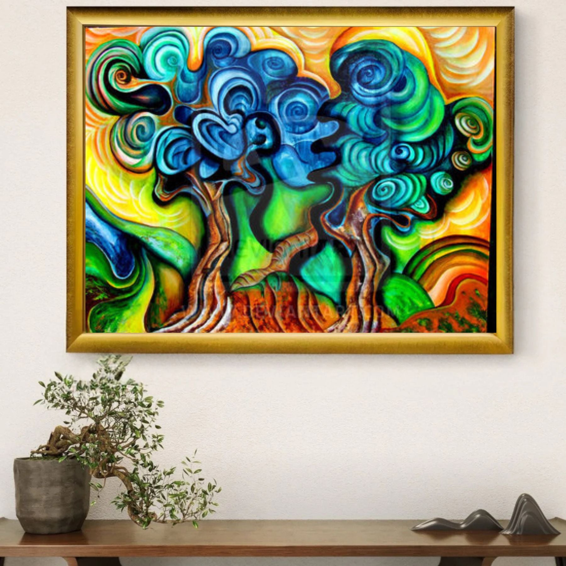 Abstract colorful scenery Frame